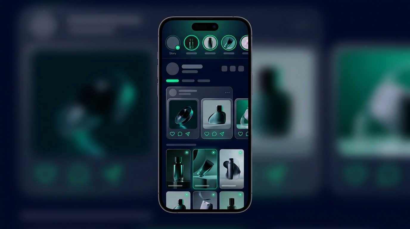 تصویر شبکه اجتماعی داخلی با پست، استوری، ریلز و تعامل کاربران